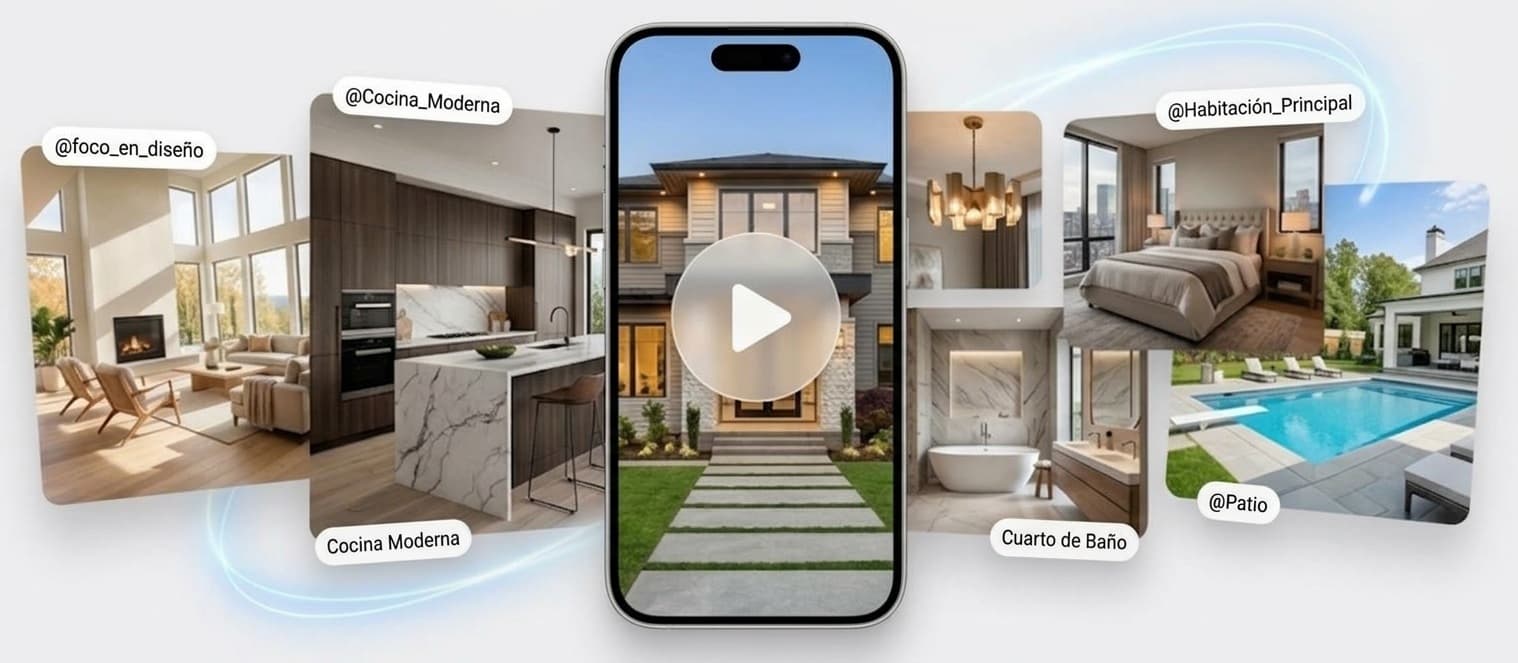 Propiedades mostradas en video: living, cocina moderna, habitación principal, baño y patio
